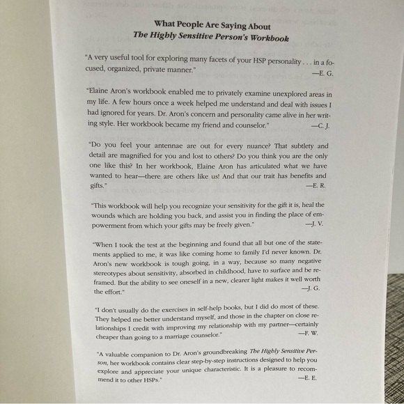 Highly Sensitive Person's Workbook Self Assessment Activities Exercises Coping - Picture 15 of 15